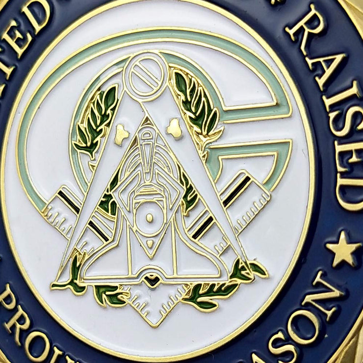 Master Mason Masonic Gift-Faith Hope Charity Gold Plated Proud Freemason Challenge Coin