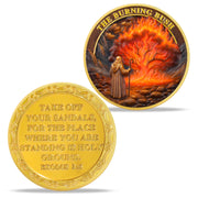 Moses and The Burning Bush Religious Coin