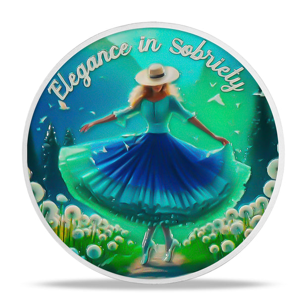 Doves & Flowers Nature Inspired Sobriety Coin