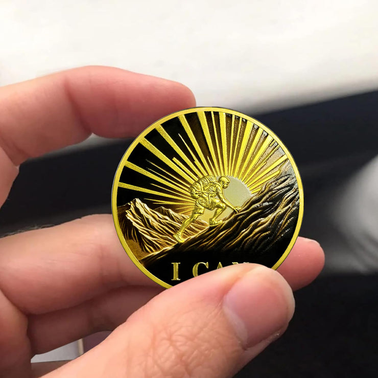 Inspirational Never Give Up Encouragement Challenge Coins