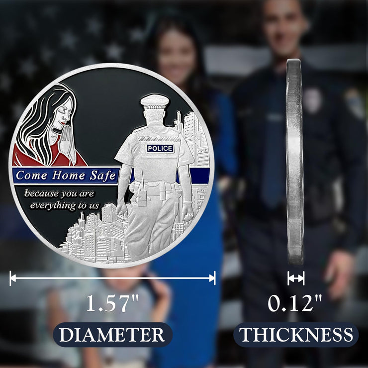 Come Home Safe Police Officer Challenge Coin