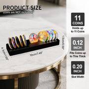 Solid Wood AA Coin Holder Display