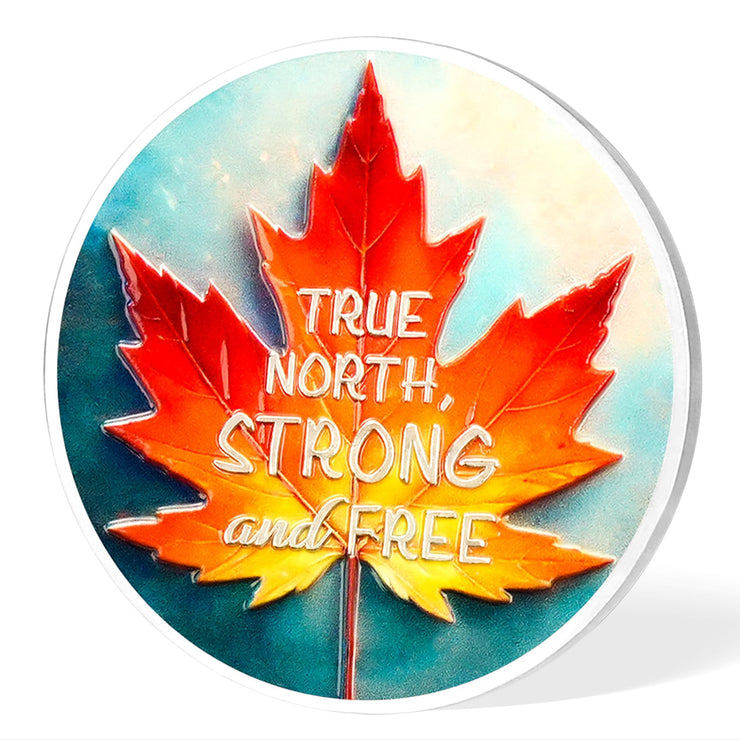 Honoring Canadian Independence Maple Leaf Canada Military Challenge Coin