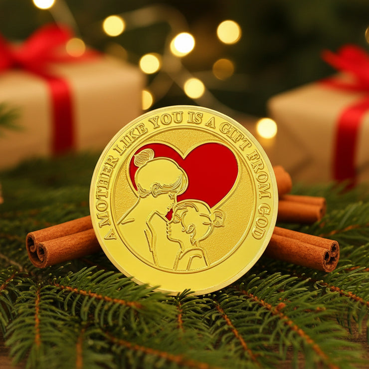 Mother and Daughter Heart Challenge Coin