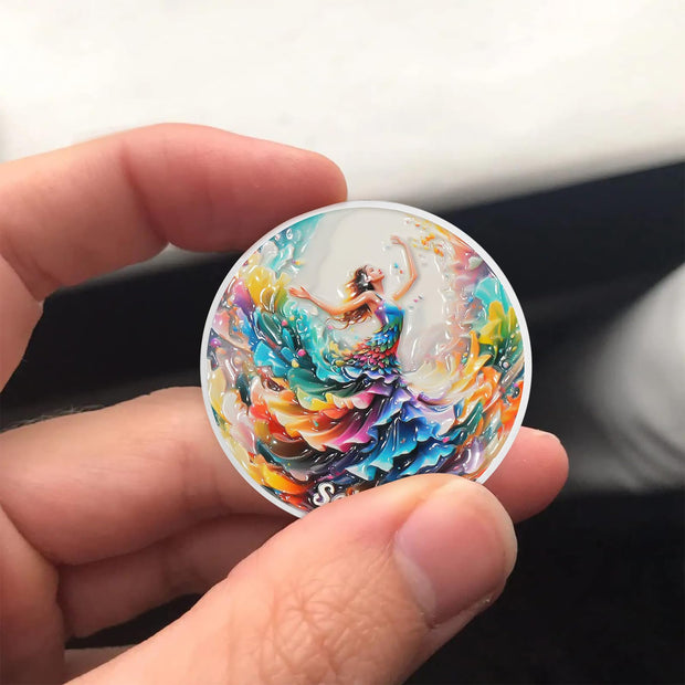 Rainbow Dancer Motivational Quote Sobriety Coin for Women