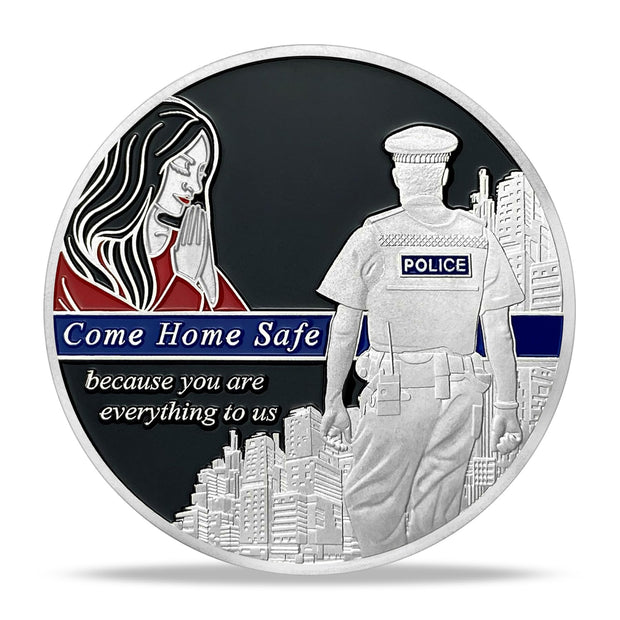 Come Home Safe Police Officer Challenge Coin
