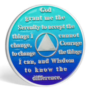 Butterfly Tree Design Serenity Prayer Recovery Coin