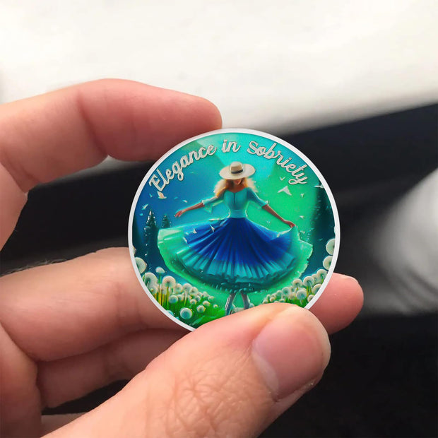 Doves & Flowers Nature Inspired Sobriety Coin