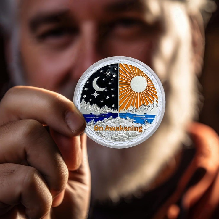 Recovery Sun and Moon Sobriety Coin