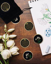 Real Dried Pressed Flowers Handmade Snowdrop Resin Sobriety Coin
