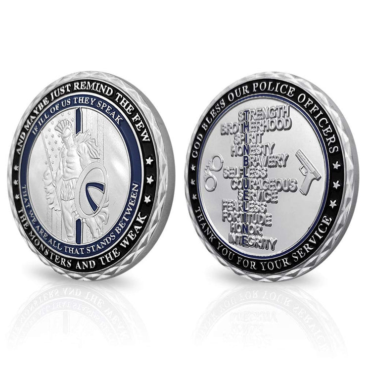 Thin Blue Line Police Officers Challenge Coin