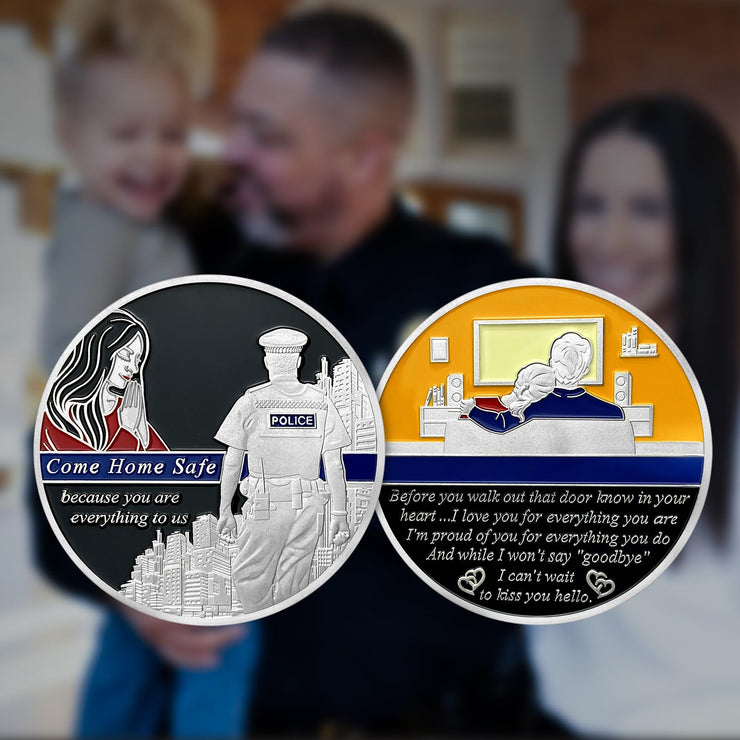 Come Home Safe Police Officer Challenge Coin