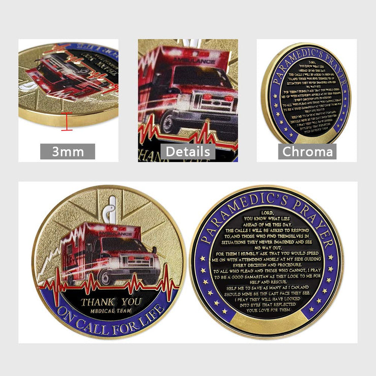 Paramedic's Prayer EMT EMS Challenge Coins