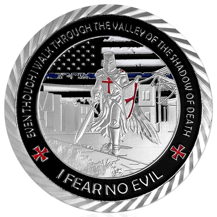 Thin Blue Line Lives Matter Police Officer Law Enforcement Challenge Coin
