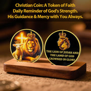 Lion of Judah and Lamb of God Christian Challenge Coin
