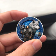 Viking Warrior Wolf Challenge Coin