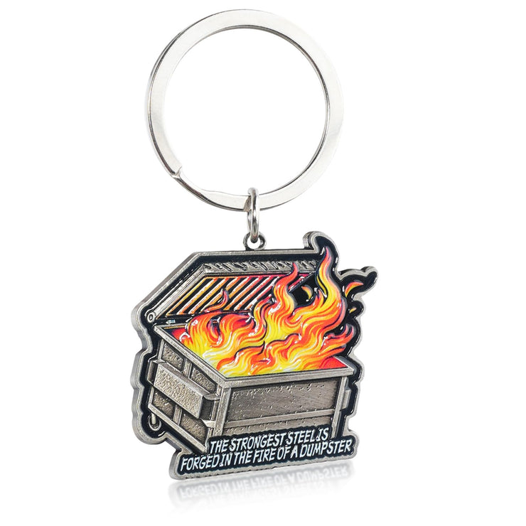 Strongest Steel Forged Emotional Dumpster Fire Keychain