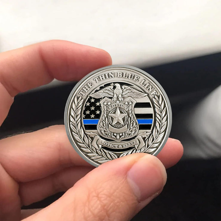AtSKnSK Saint Michael Police Prayer Coin Patron Saint of Police Officers Police Law Enforcement Challenge Coin (Police Couple, 1)
