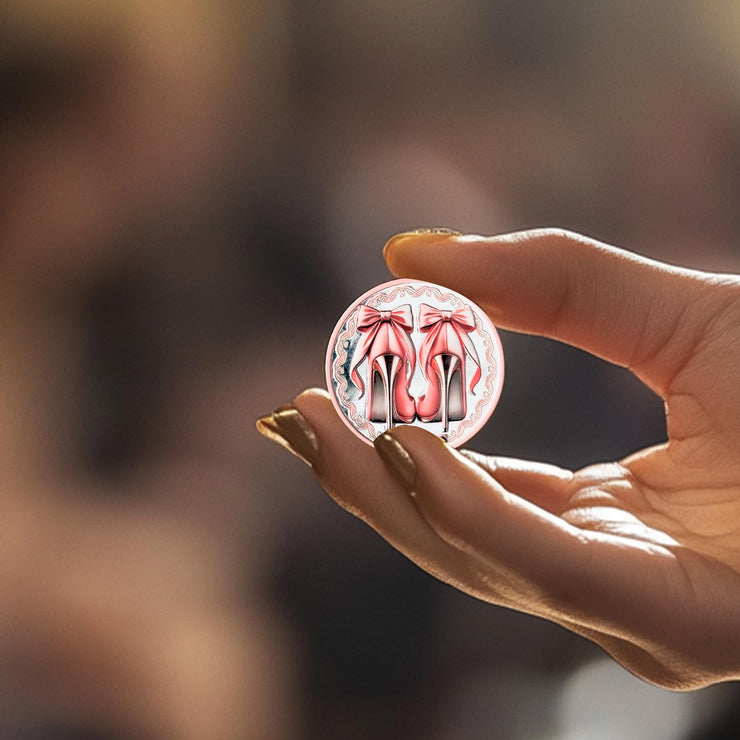 Bow Tie & High Heels Affirmation Sobriety Coin