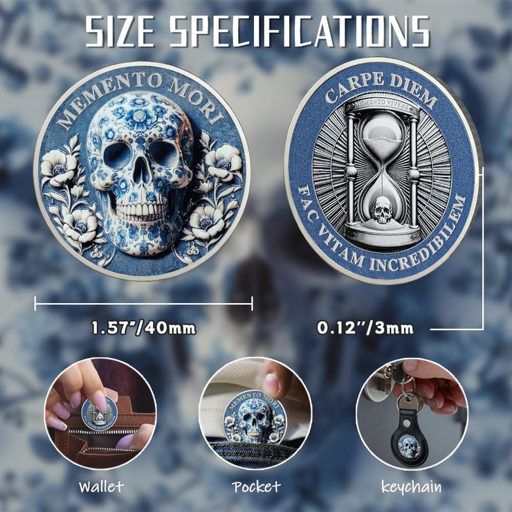 Daily Stoic Practice Inspirational Stoicism Memento Mori Coin