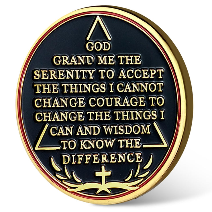 Universe Sun Moon Earth One Day at A Time Sobriety Coin