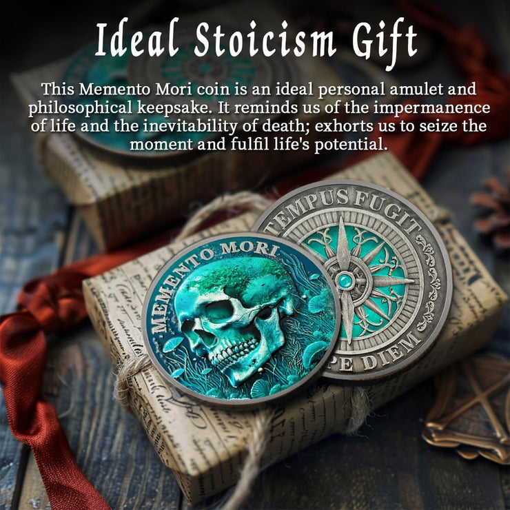 Memento Mori Coin Skull Challenge Coin