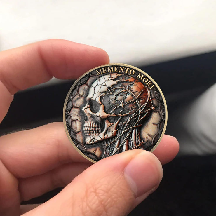 Memento Mori Coin Skull Challenge Coins
