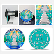 Recovery Coin for Alcoholics and Narcotics Anonymous Symbol of Strength, Courage