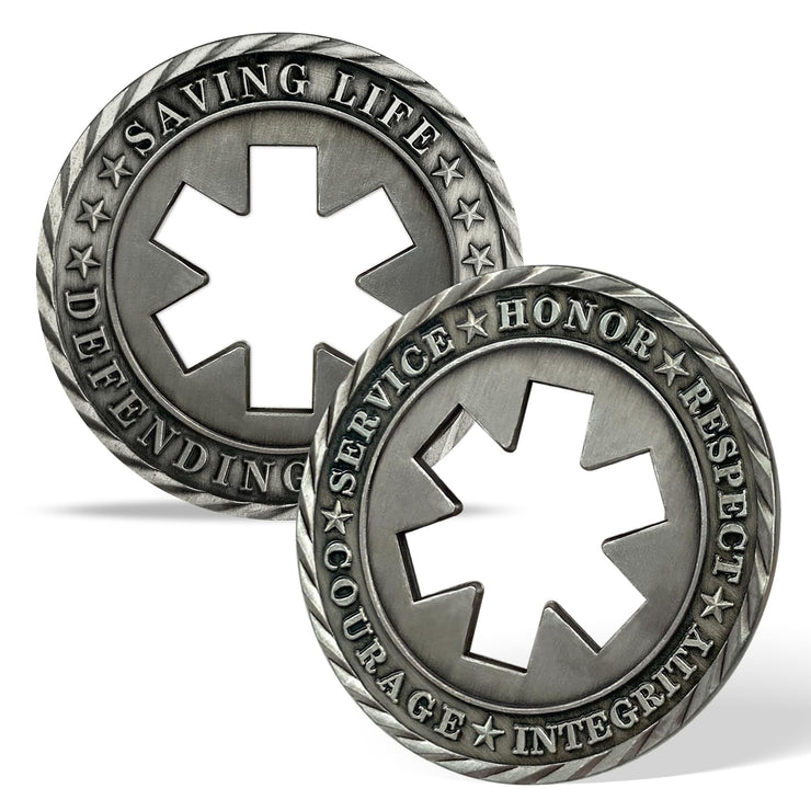 Emergency Medical Services Logo EMS Challenge Coin EMS