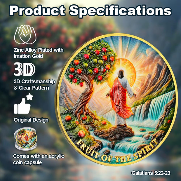 Fruit of The Spirit Christian Challenge Coin