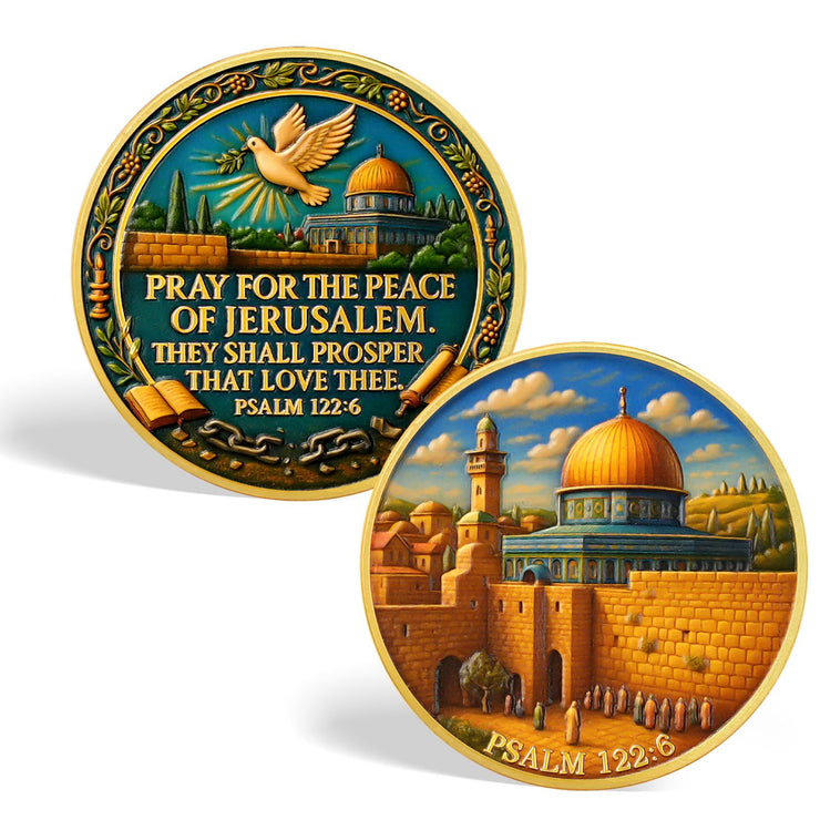 Jerusalem Peace Commemorative Christian Challenge Coin