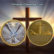 RYUKENLM Moses Parting The Red Sea Christian Challenge Coin Exodus 14:21 Verse Token Divine Power & Guidance Christian Gift for Men & Women Religious Keepsake