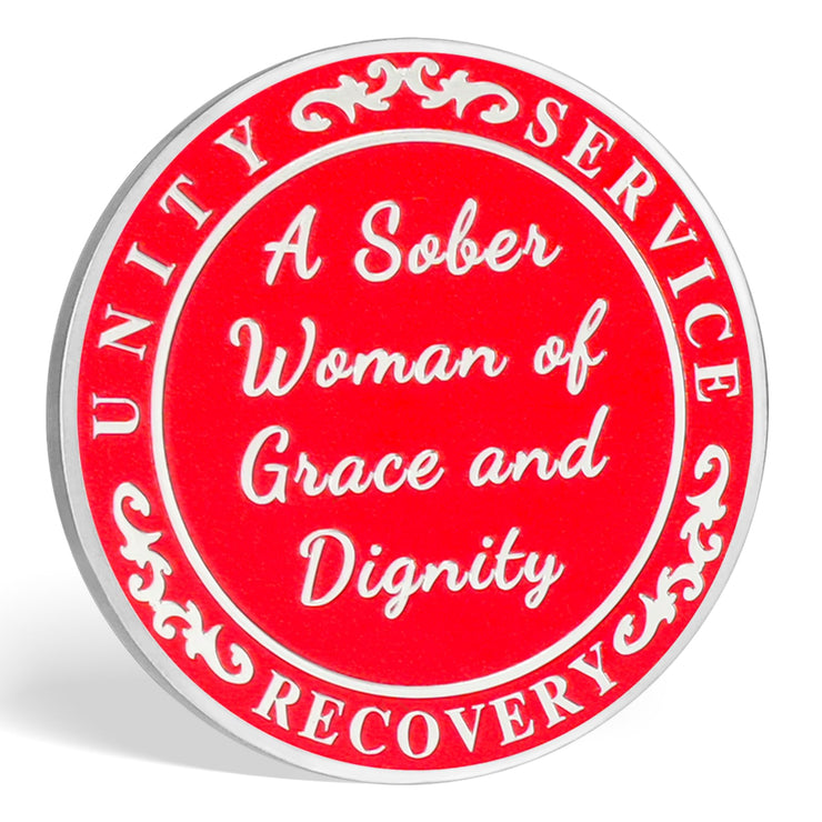 Red Hat Lady of Grace and Dignity Sobriety Coin