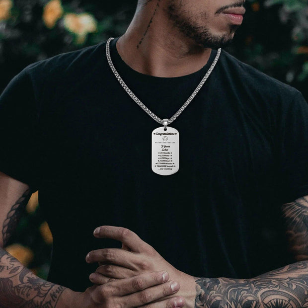 Sobriety Gifts 3 Year AA Sobriety Necklace