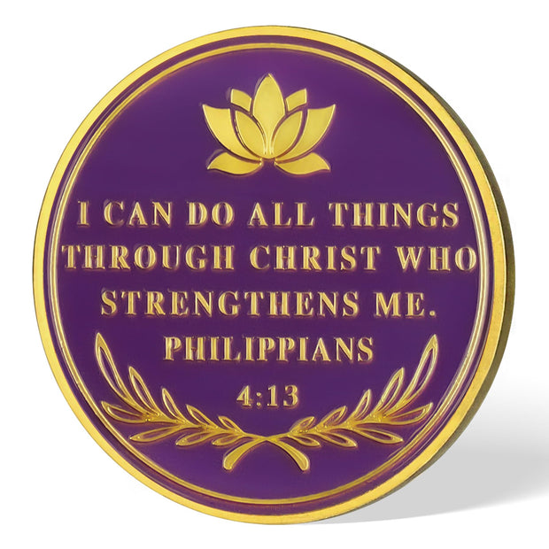 Inner Awakening Lotus Sobriety Coin for Women