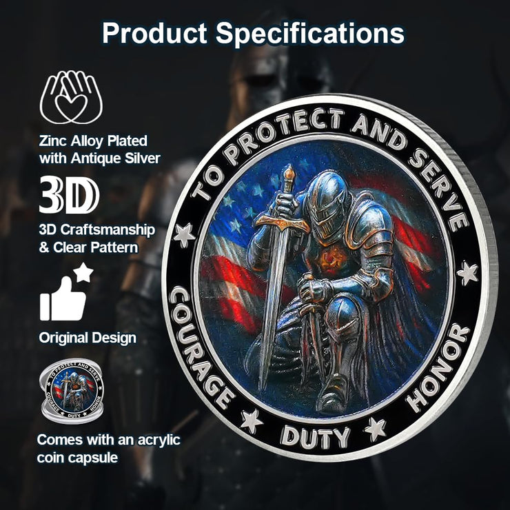 "Knights of Duty" Police Challenge Coin