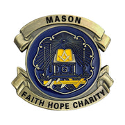 Masonic Coin Blue Lodge Master Mason Freemasonry Collectible Gift - Brotherly Love