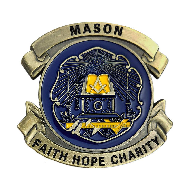 Masonic Coin Blue Lodge Master Mason Freemasonry Collectible Gift - Brotherly Love