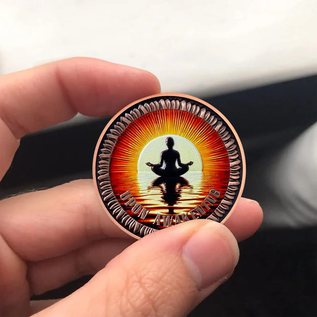 Sea Surface Meditation Sobriety Coin