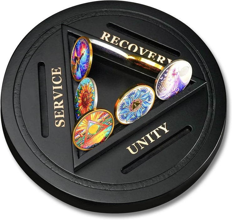 Solid Wood AA Coin Holder Display Holds 13 Coins