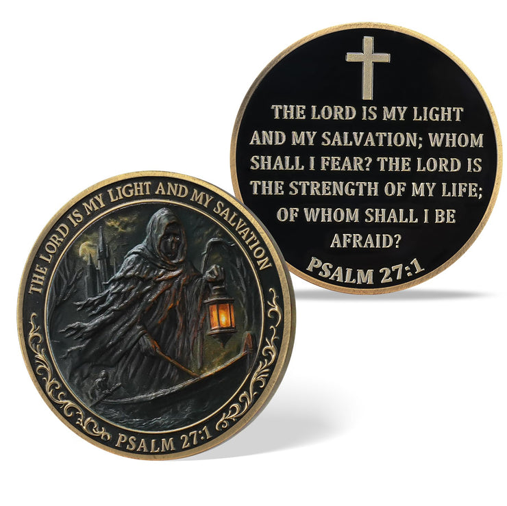 The Lord is My Light Christian Challenge Coin