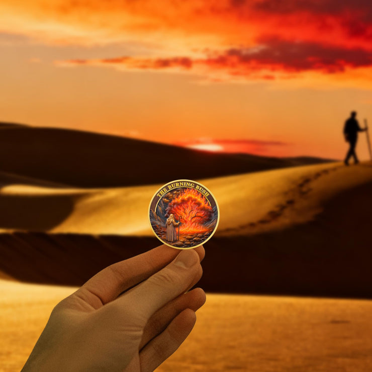 Moses Burning Bush Challenge Coin