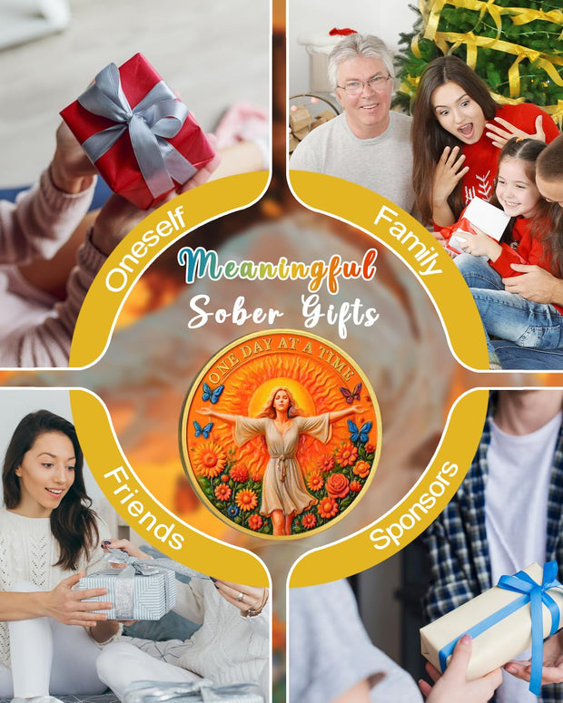 Tree of Life One Day at A Time Sobriety Coin