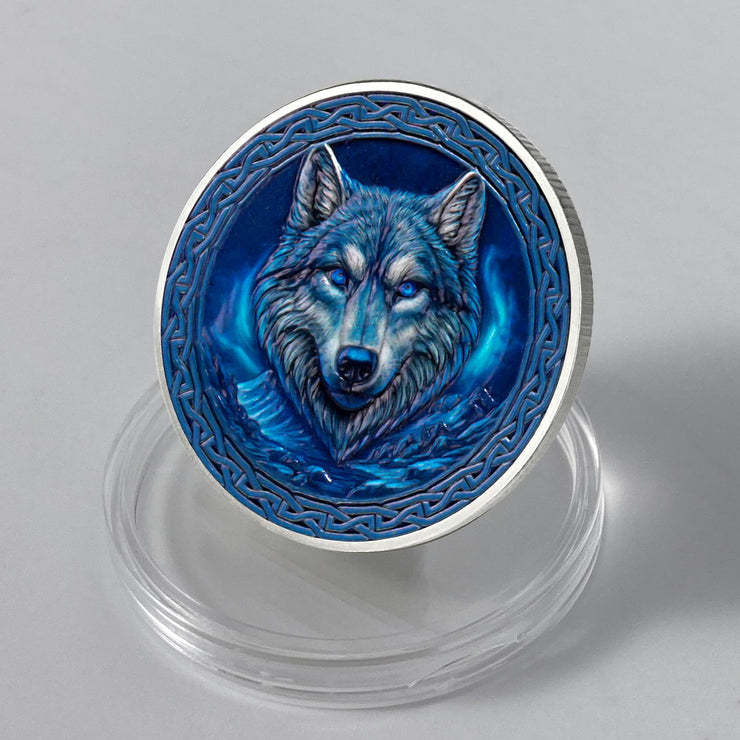 Viking Warrior Wolf Challenge Coin