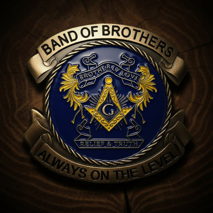 Masonic Coin Blue Lodge Master Mason Freemasonry Collectible Gift - Brotherly Love