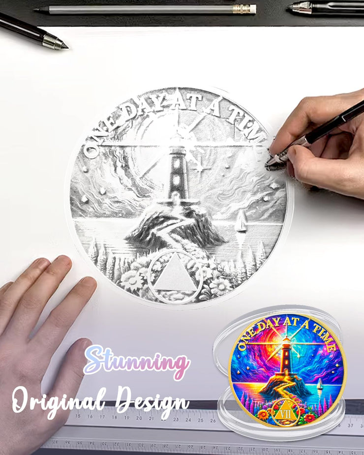 Personalized Recovery One Day at a Time  Sobriety Coin