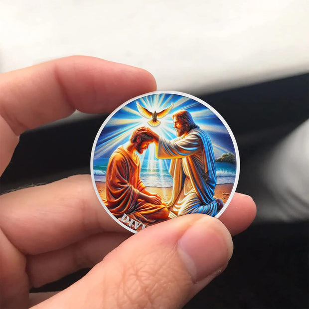 Divine Light of Jesus Christian Challenge Coin