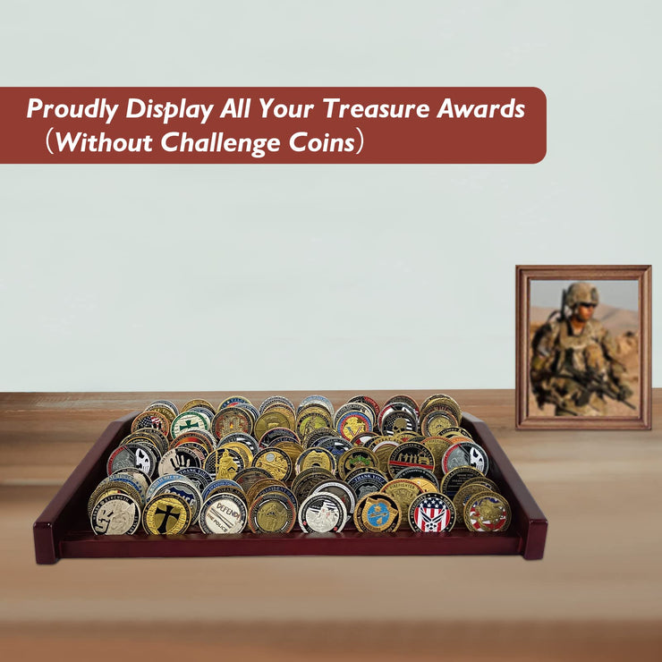 12 Rows Military Challenge Coin Holder Display Case Holds 90-100 Coins