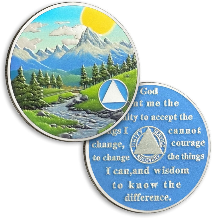 Personalized Sunrise Valley Sobriety Coin