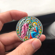 Inspirational Angel and Virgin Mary Annunciation Angel Religious Coin